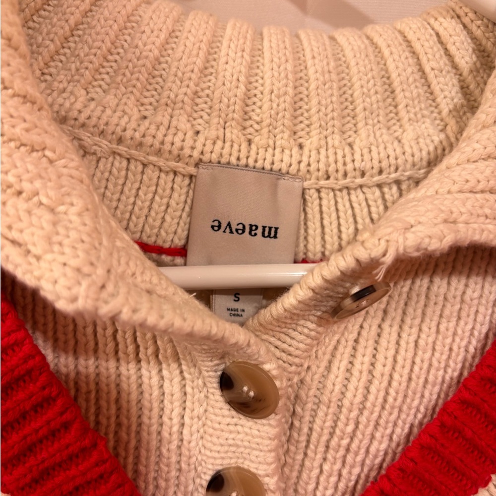 Anthropologie Maeve tennis sweater vest small oversized - Picture 3 of 4